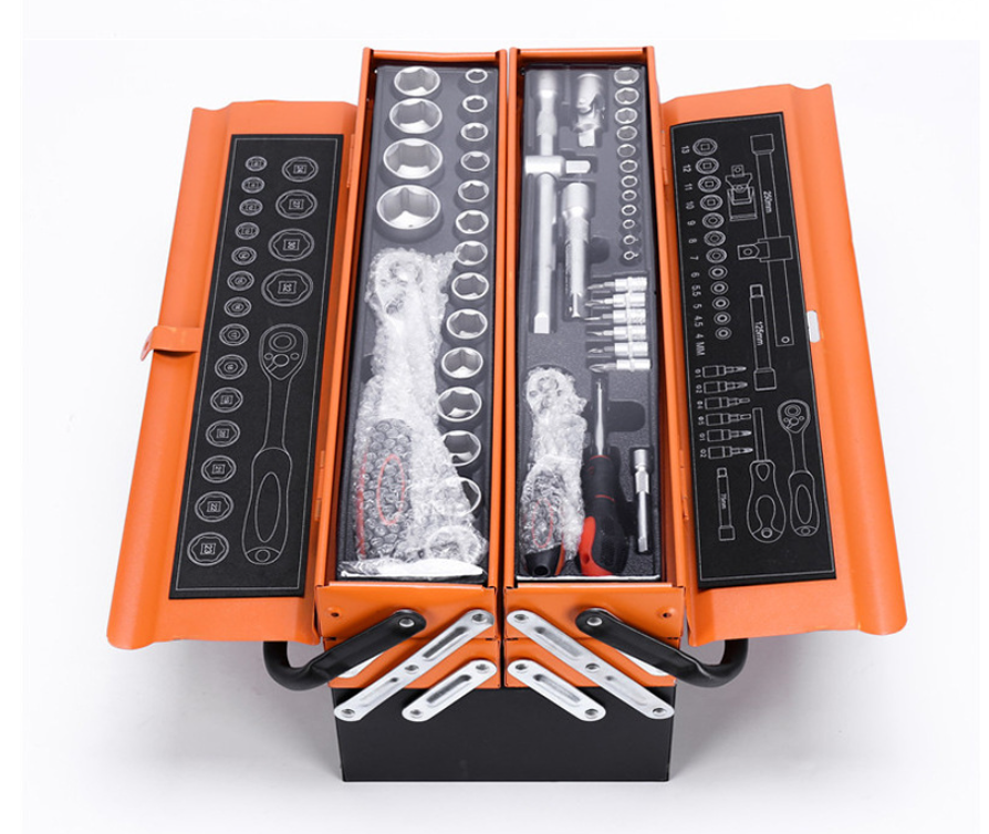 Carbon Steel Auto Tools And Equipment Ratchet And Socket Set OEM