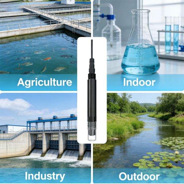 RS-485 and 4-20mA Output Type Online Chloride Ion Sensor with Temperature Compensation