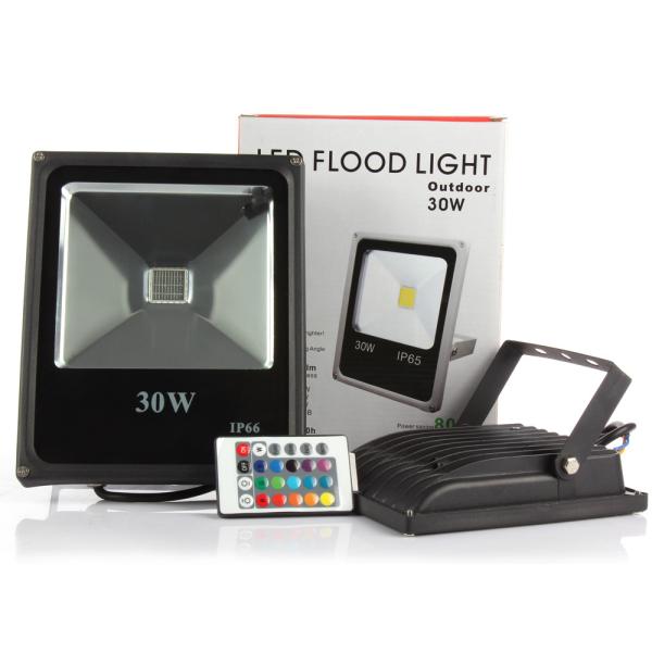 luzes de inundação exteriores do diodo emissor de luz de 10w 20w 30w, prova do tempo das luzes de inundação do diodo emissor de luz de IP65 RGB