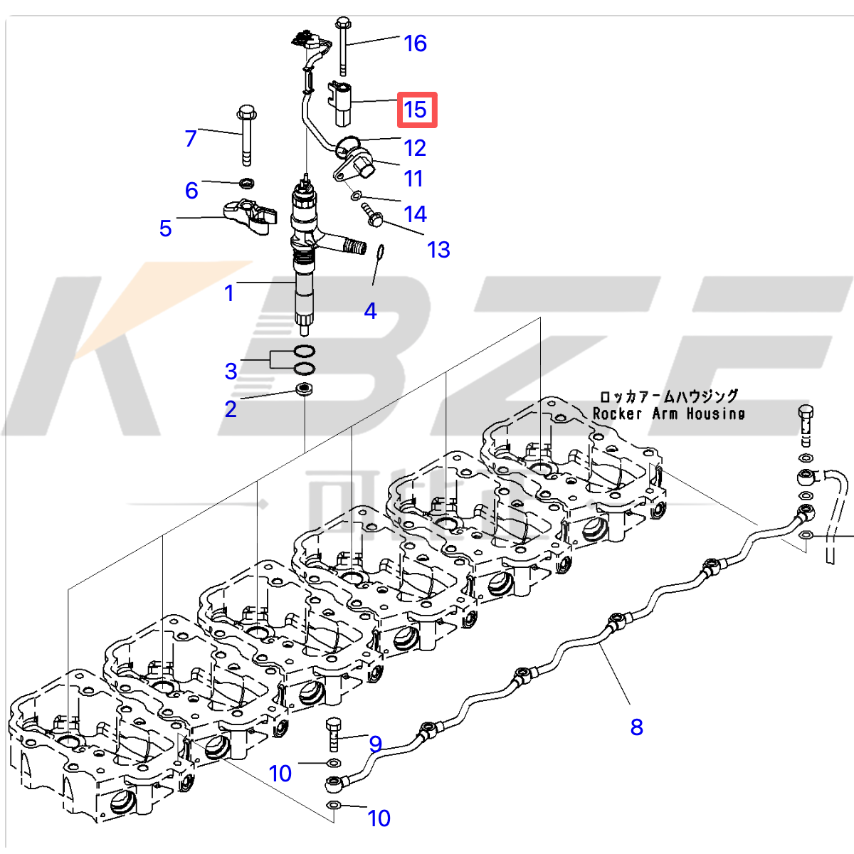 KOMATSU SAA6D125E-3 ENGINE 6156-81-9150 6156819150 INJECTOR WIIRNG HOLDER FOR PC400 PC450 PC490 EXCAVATOR