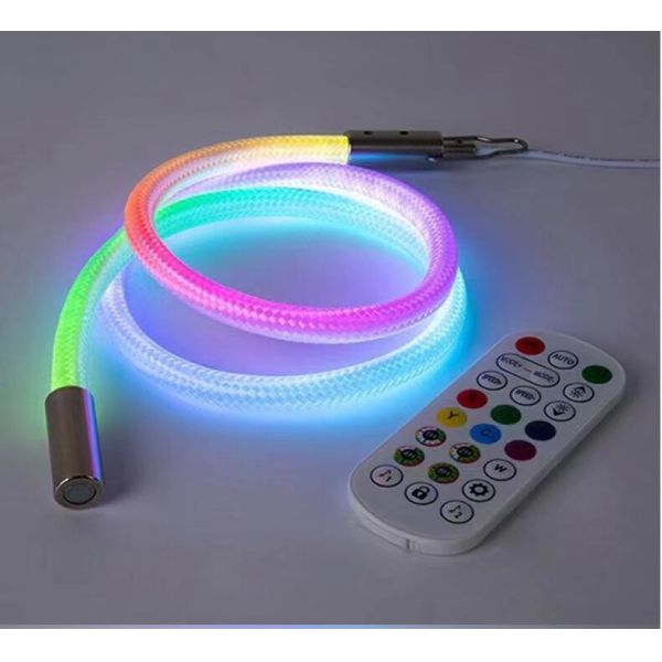 12V increíble cubierta tejida rgbw 360 grados flexible tubo blando píxel rgbic neon nen tiras de iluminación cinta