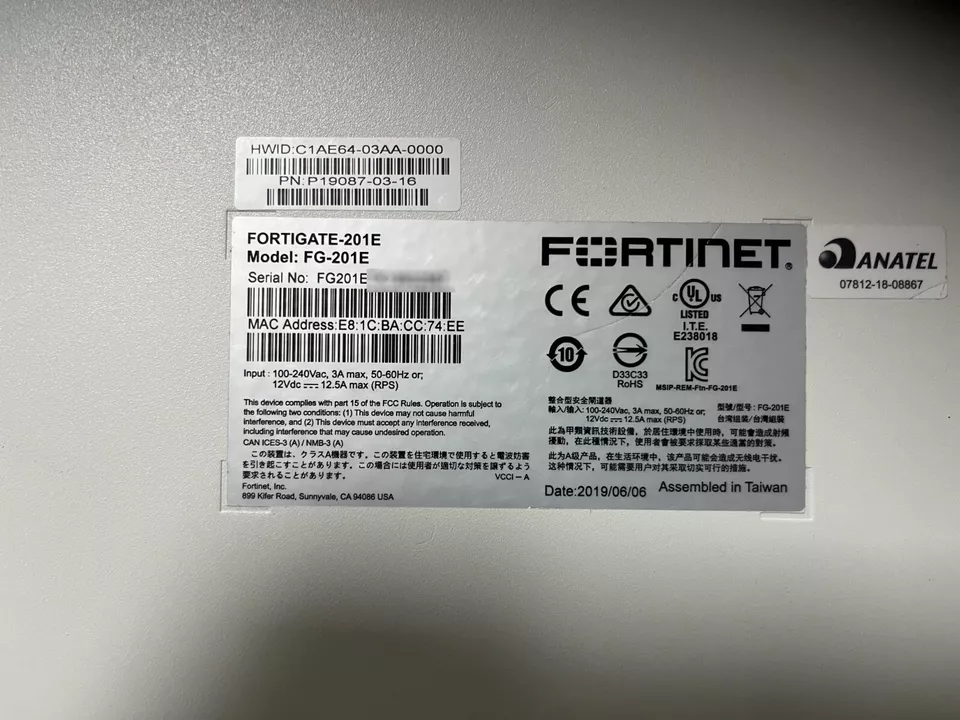 Fortinet Firewall Fortigate 5 X GE RJ45 Ports (including , 1 X WAN Port, 4 X Internal Ports) FG-40F