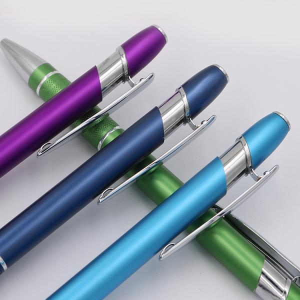Multi Colors Press Metal Ballpoint Pen 1.0mm Anti-Slip Pen Grip Click Ball Pen
