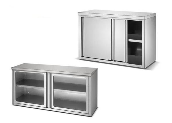 Sliding 1.5m Hanging Kitchen Cabinets With Glass Door