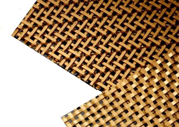 Bronze Plated Architectural Metal Mesh For Cabinetry And Cladding