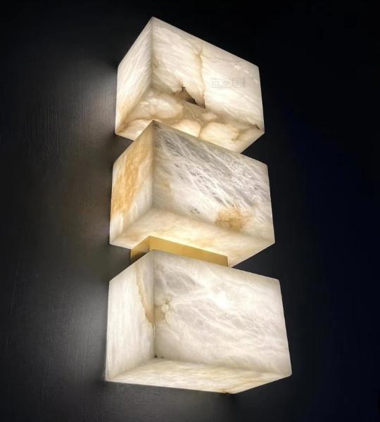 Modern Marble Lamp Luxury Study LED Modern Living Room Hallway Staircase Bedroom Headboard Marble Wall Lamp
