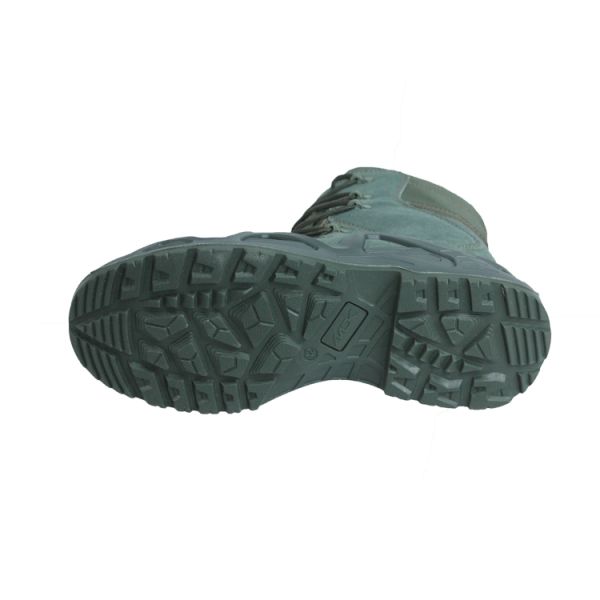 Round Toe Outdoor Lace Up Mid Calf Pupu Outsole / Anti Slip Combat Boots