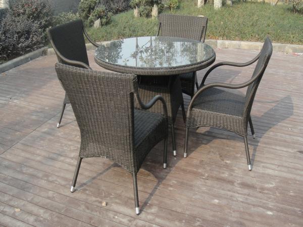 Leisure Rattan Garden Dining Sets Patio For Home / Restaurant