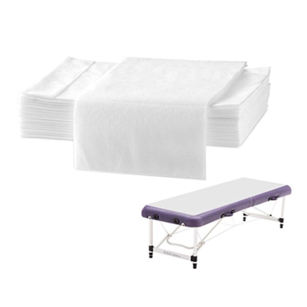 White Disposable Elastic Fitted Bed Sheets Cover Massage Table Facial Chair Spa /disposable bed sheet for beauty salon