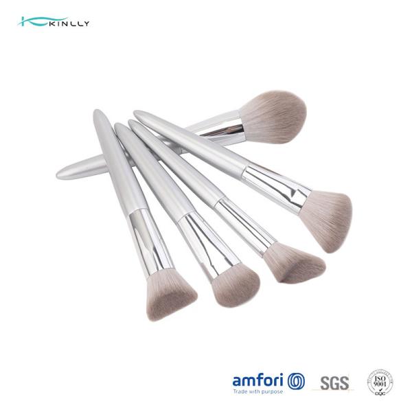 Silver Eye Shadow BSCI Wooden Handle Makeup Brushes