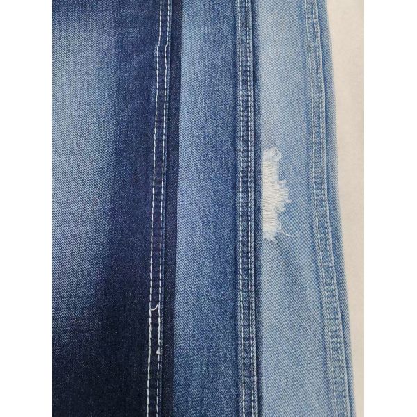 73%Cotton DARK INDIGO Non-Stretch Denim Fabric  TWILL Style 10.9oz For Lady  Jeans