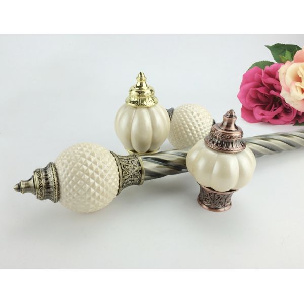 Customized Twist Pipe Curtain Rods Cubicle Anodized Contracted Brass