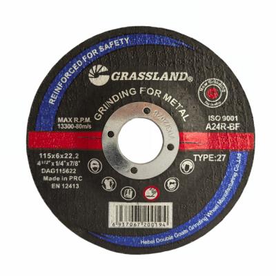 GRASSLAND Metal Grinding Discs 115mm X 6mm X 22.2mm for Precise Vibration-Free Cutting