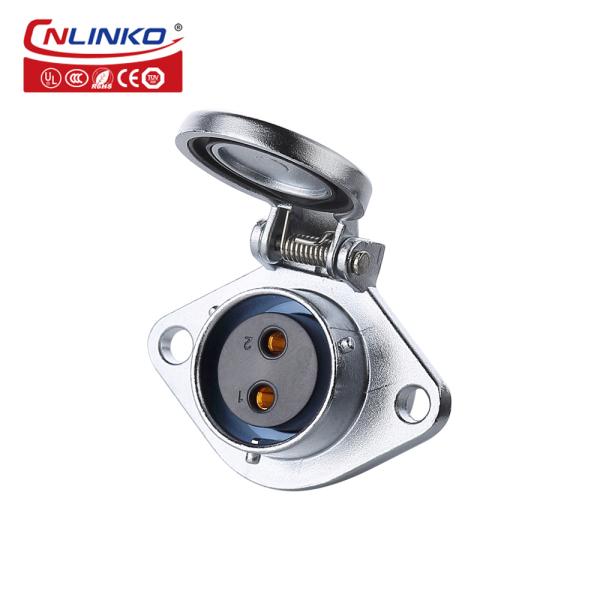 CNLINKO IP68 Waterproof M20 2 Pin Butt Plug High Voltage 2 Pin Electrical Connector