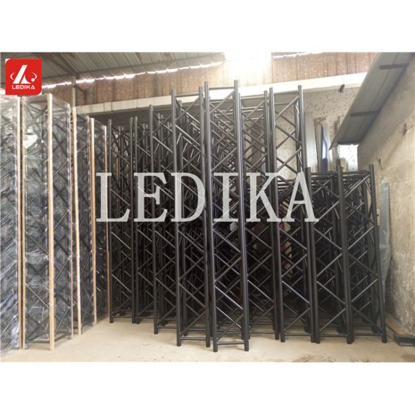 Matt Black Aluminum Spigot Truss For Indoor Concert Parties , DJ Truss System