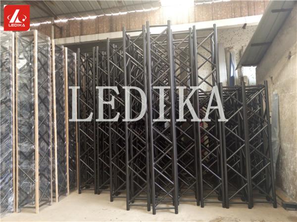 Matt Black Aluminum Spigot Truss For Indoor Concert Parties , DJ Truss System