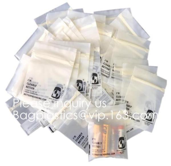 Biodegradable d matte k OEM waterproof bag zipper compostable zip packing bag for clothing apparel packing
