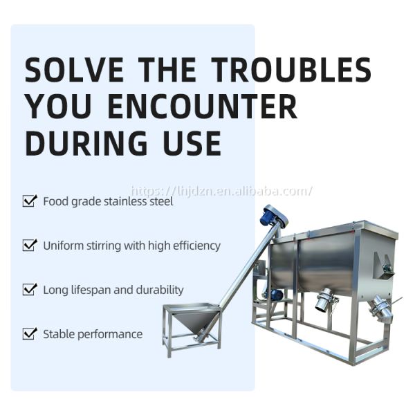 900L Capacity Commercial Stainless Steel Horizontal Dough Mixer for Mixing Raw Material