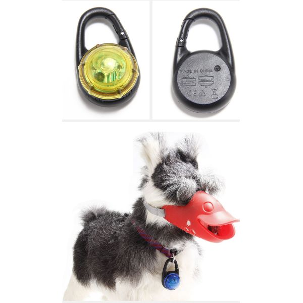 Glow In The Dark Dog Id Tags Waterproof 3 Modes Dog Flashing Tag