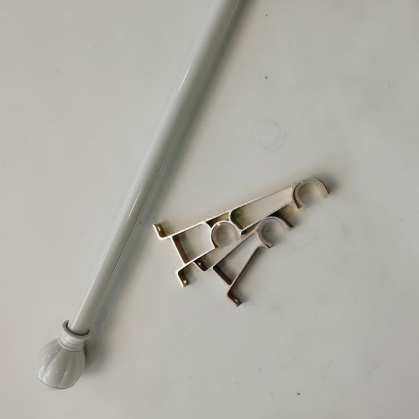 Silver Single 28mm European Style Heavy Duty Extra Long Curtain Rods