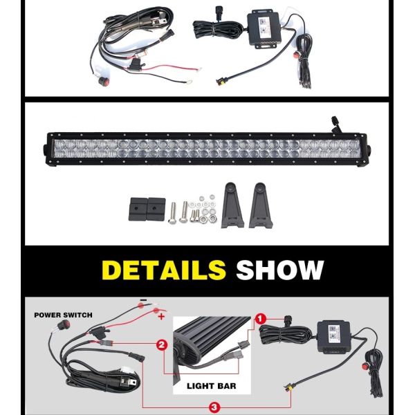 5D Optical Lens Straight Cree Led Driving Light For Truck , 22.5 Inch 120W Led Bar