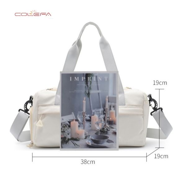 New Yoga Fitness Bag Nylon Waterproof Fabric Wet/Dry Separation Design Large Capacity Sports Training Bag Casual Short Trip Bag