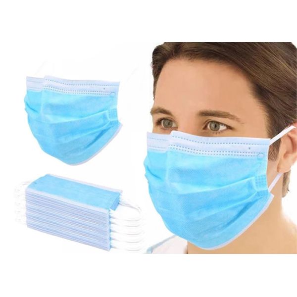 Non Woven Medical Mouth Mask 3 Ply Antibacterial Disposable Mask Anti Dust