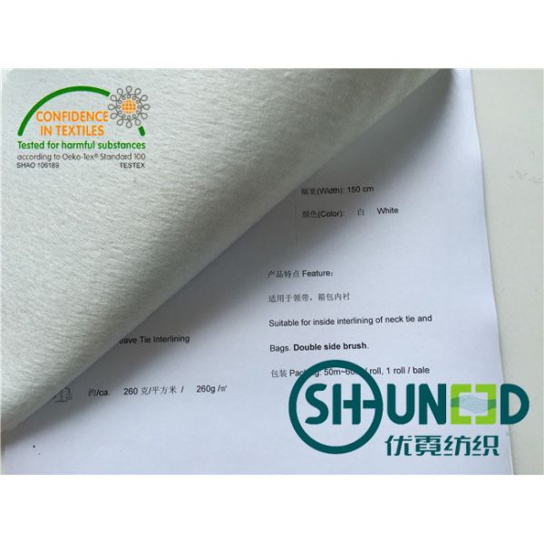 El doble echó a un lado anchura de interconexión del G/M el 150cm de la armadura llana 260 de la tela del lazo del cepillo