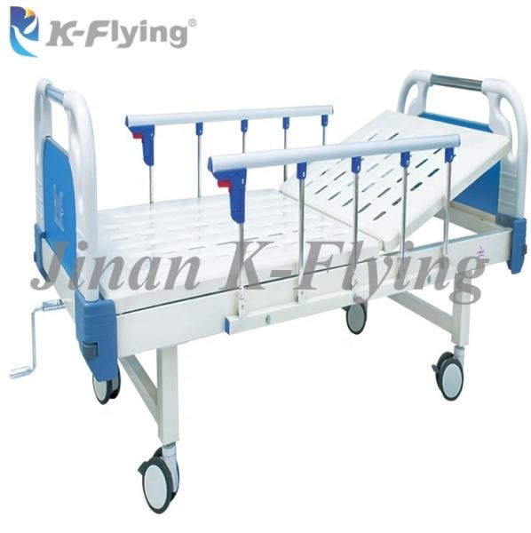 Cold Rolled Steel Portable 1 Crank Hospital Bed Manual Folding