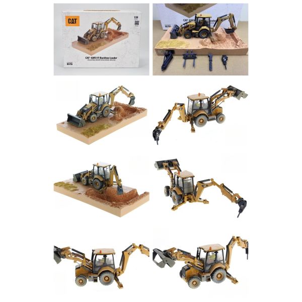 Diecast Masters 420F2IT Skid Steer Loader Backhoe Mud Paint Finish Model DM Limited 85755 1/50