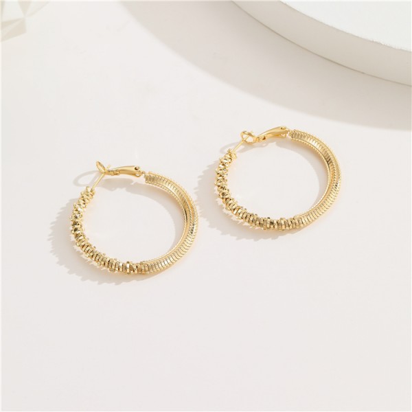 High Quality Brass 14K Gold Plated Hoop Earrings for Women