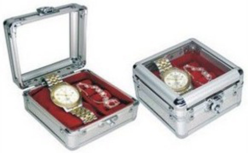 Lightweight Aluminum Jewelry Carrying Case Easy To Clean With Heavy Duty Handle