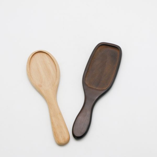 Smooth Wooden Handle Paddle Cushion Hair Brush