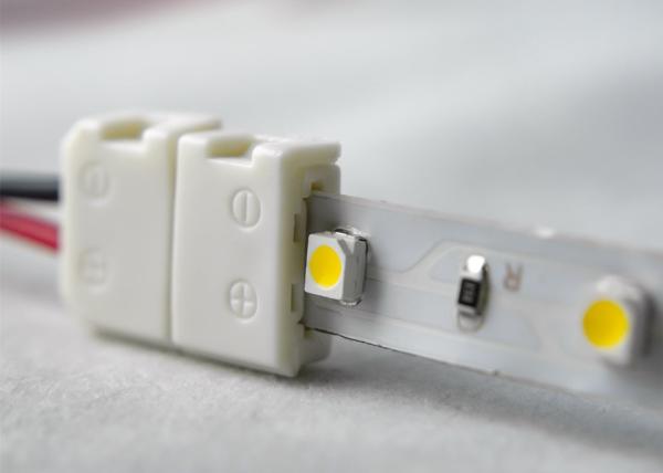 3528 Single Color  LED Strip Connector Strip To Wire 8mm 6 Inches Long