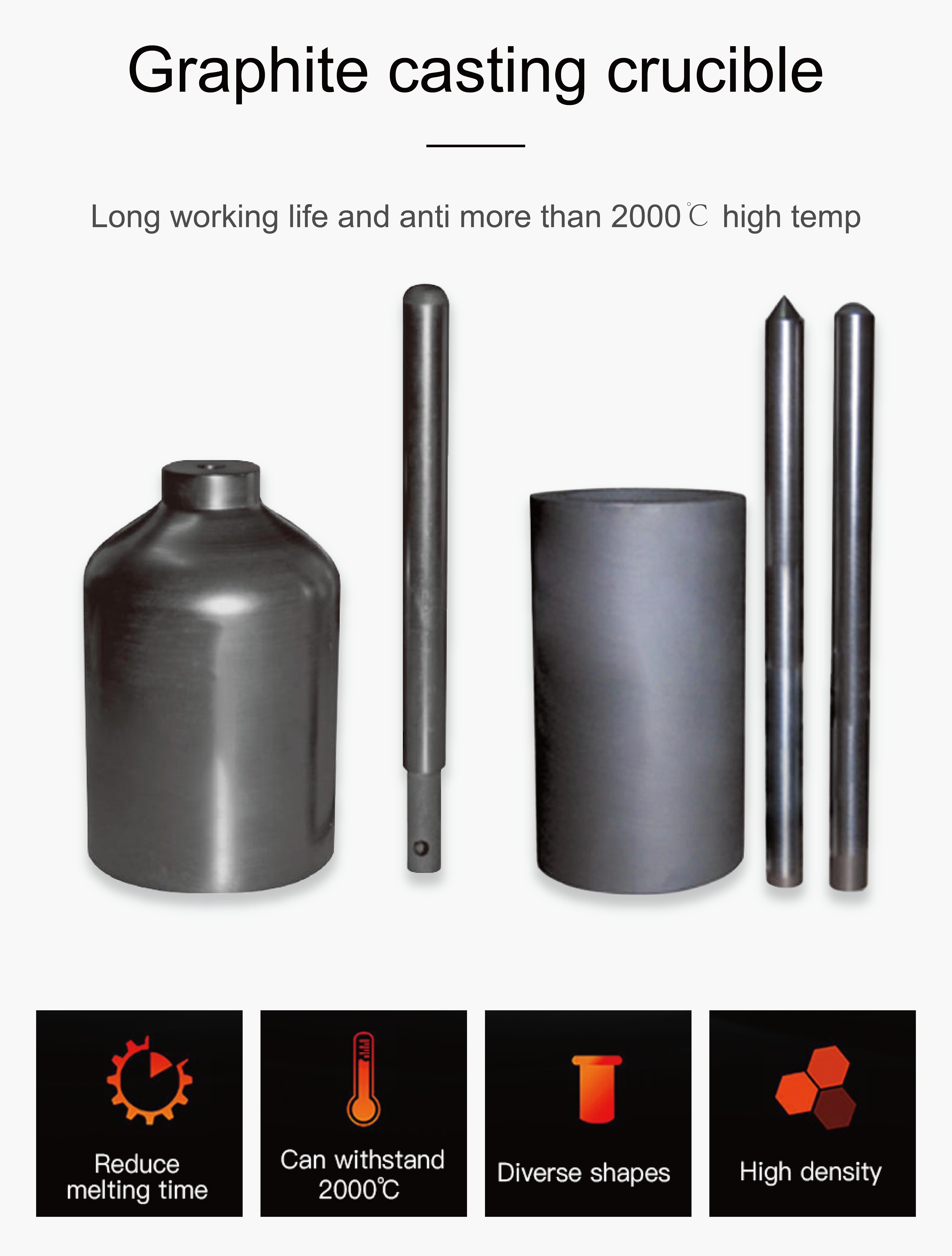 Graphite Casting Crucible & Stopper For VC600