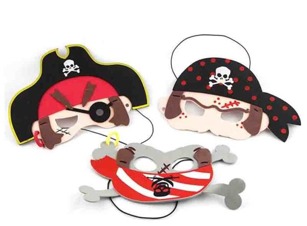 Pirate Design Felt Funny Halloween Masks For Halloween Costume Ball