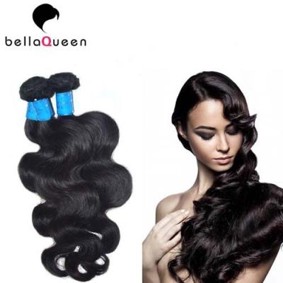 Extensão completa do cabelo humano da categoria 7a de Cuticel, onda natural do corpo preto