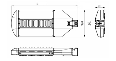 Brightness Roadway Led Street Lighting with 90W / 120W / 150W Module