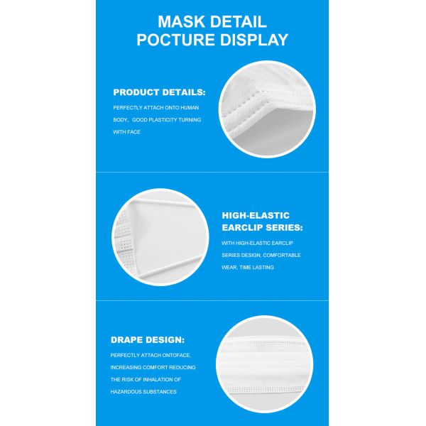 Nonirritation Earloop Dust Protection Mask Breathable For Adult