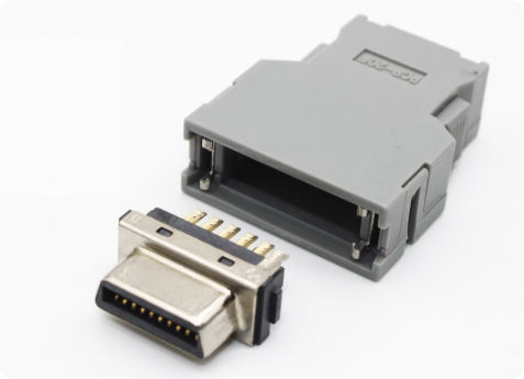 PCR-20F Female 20 Pins Servo Motor Connector with Silver Contact Plating and 1000V Voltage Rating for FANUC Encoder Plug