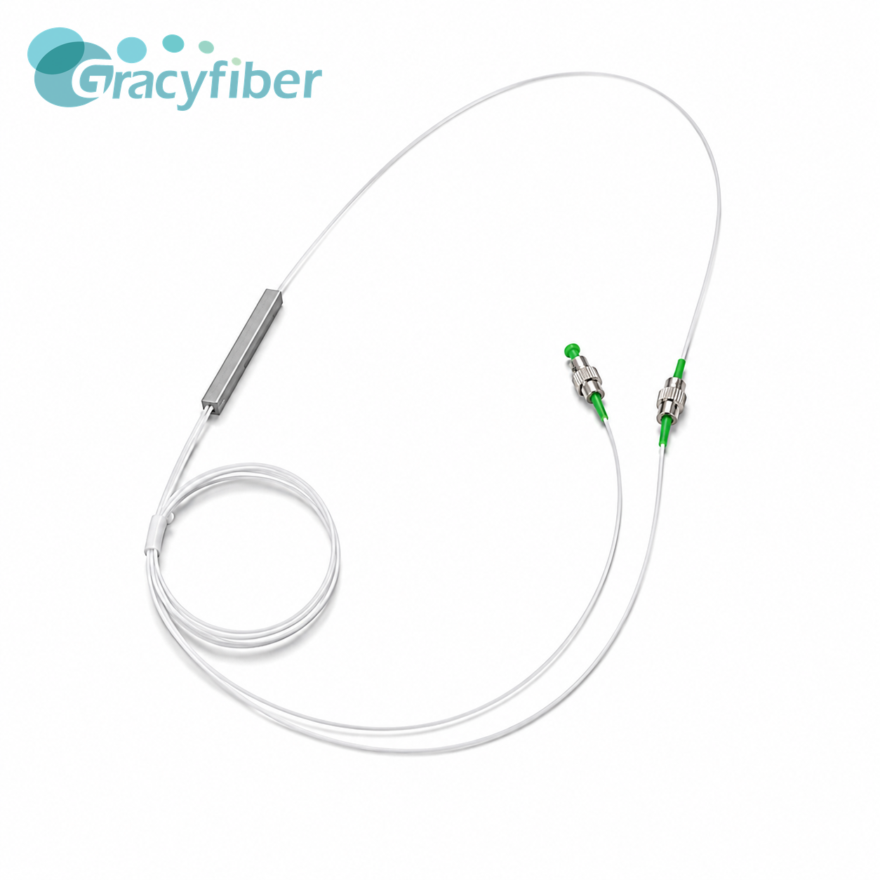 Polarization Maintaining 1x2 PLC Splitter PM1310 Panda Fiber FC APC Low Loss High Extinction Ratio for Optical Instrument