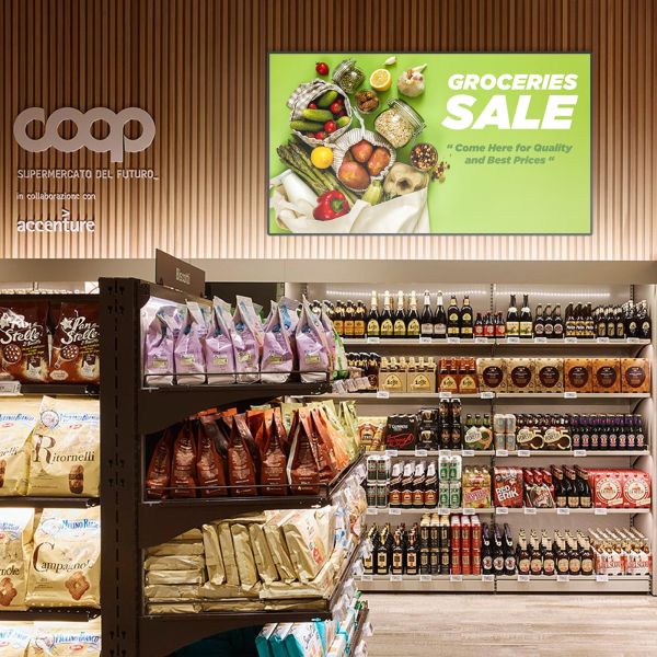 55 Inch Indoor Wall Mounted Digital Signage Display 4K UHD LCD Advertising Display Screen Android 11