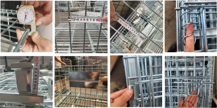 Folding Logistics Trolley Pallet Cage Metal Steel Storage Cage