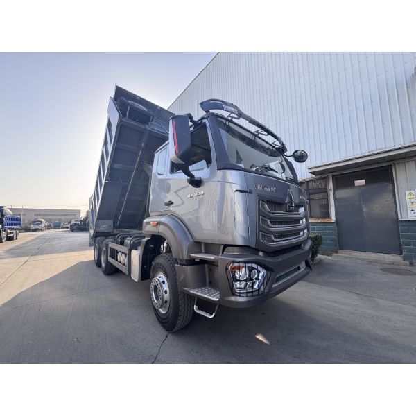 SINOTRUK HOHAN New Howo Tipper Dump Truck  Middle Lifting  6 × 4 RHD  Cargo Box  19-20CBM Customer-customized color Diamond Silver 400HP