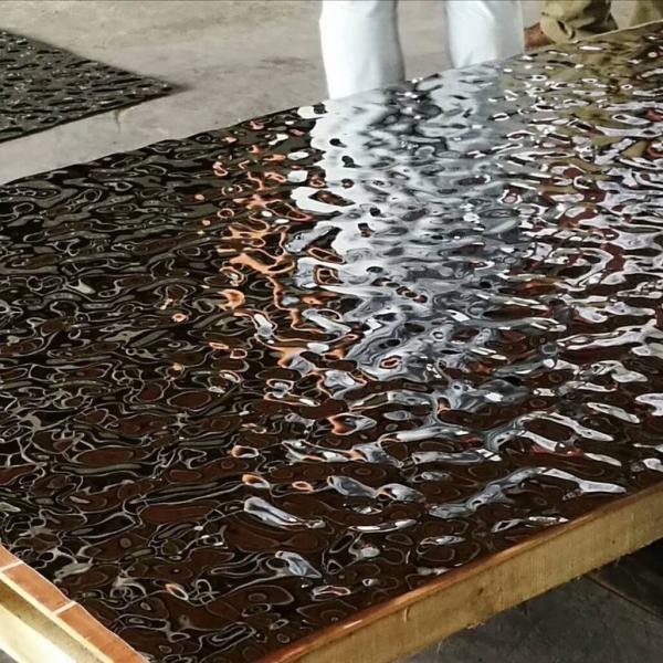 New Design Fashion Water Ripple Gold Stainless Steel Sheets Manufacturer In China