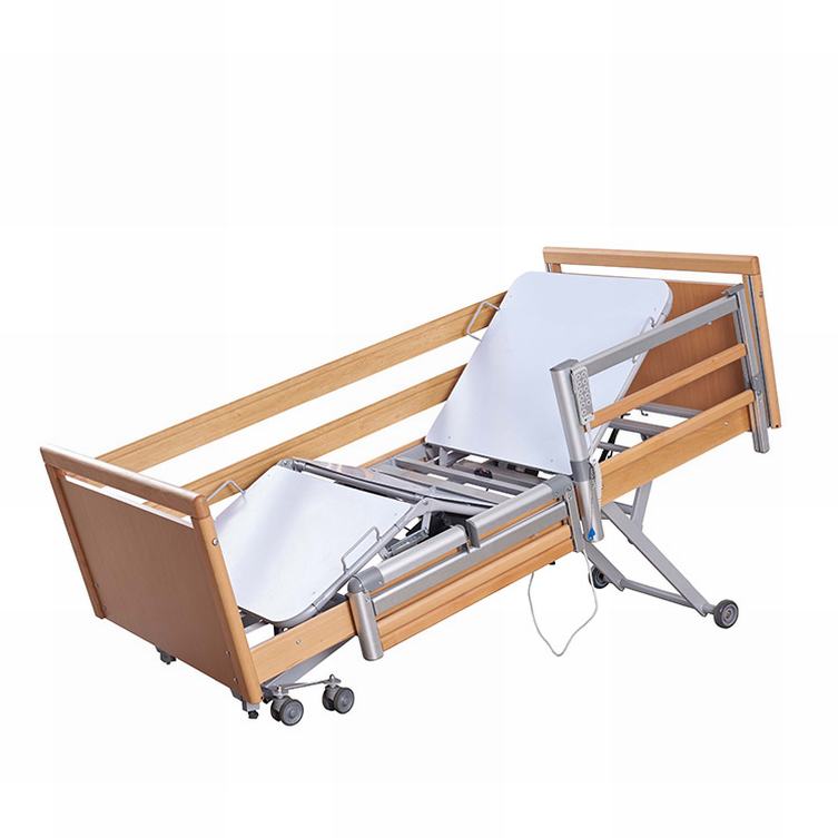 Multi-functional Central Control Adjustable Hospital ICU Critical Care Bed with Aluminum Alloy Frame