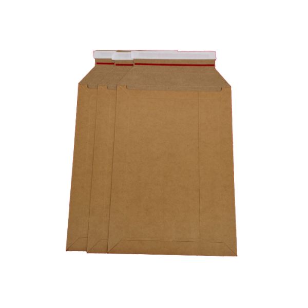 Plastic Free 450gsm Stay Flat Rigid Mailers Kraft Brown Paper
