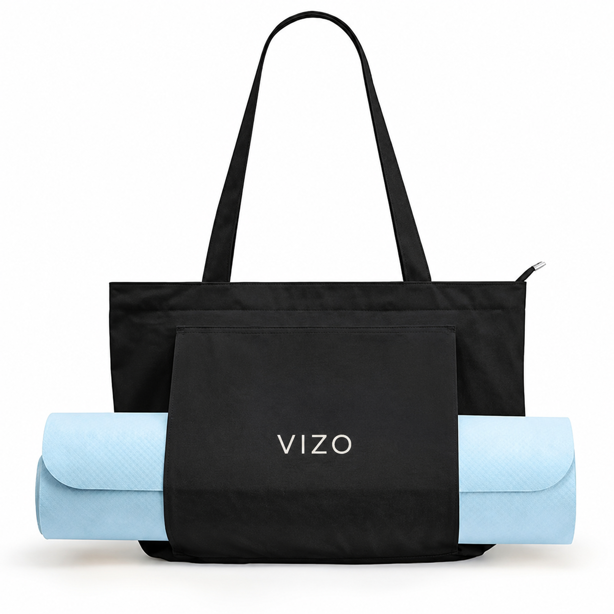 Large Yoga Mat Tote Bag with Mat Holder & 14-Inch Laptop Compartment, Multi-Pocket Yoga Gym Bag for Women, Pilates, Fitness & Travel | VIZO