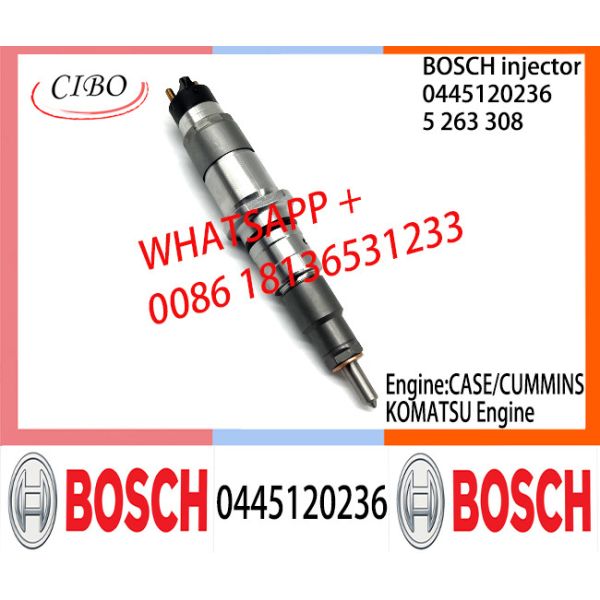 Собрание 0445120236 инжектора топлива 5263308 BOSCH 0445120236 первоначальное 5263308 в СЛУЧАЙ CUMMINS KOMATSU