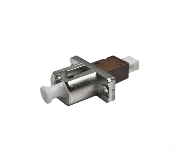 Female - Female MU-LC Fiber Optical Adapter With SC Simplex Adapter Cutout